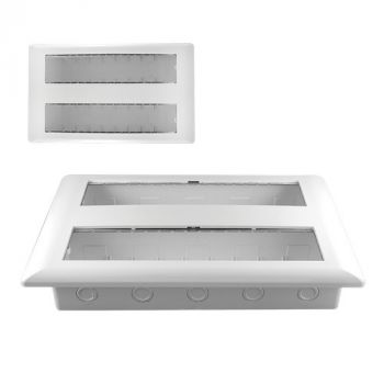 Crabtree 11818/601 Diamond 18 Way Cluster with Flush Wallbox and Coverplate