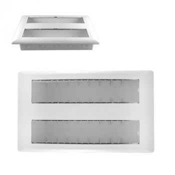 Crabtree 11818/601CY Diamond 18 Way Cluster Coverplate on Yoke