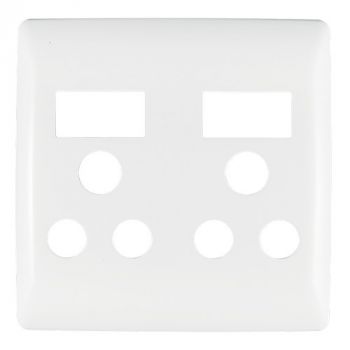 Crabtree 12008/601 Diamond Double STD Socket Switched Coverplate