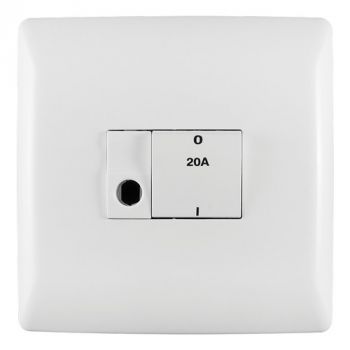 Crabtree 12071/601 Diamond 1 Lever Double-Pole Switch with Cordgrip on 4x4 Yke and Coverplate