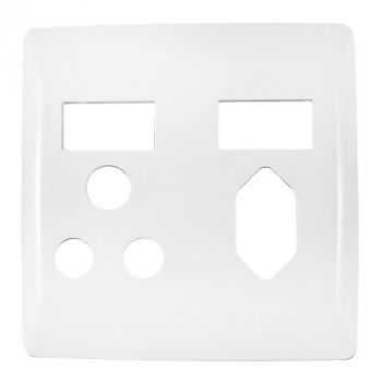 Crabtree 12087/601 Diamond Combo 1x164-1 plus 1x164-2 Socket Switched Coverplate