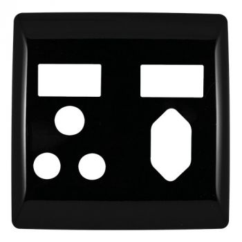 Crabtree 12087/608 Diamond Combo 1x164-1 plus 1x164-2 Socket Switched Coverplate
