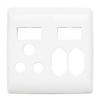 Crabtree 12088/601 Diamond Combo Socket Coverplate