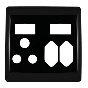 Crabtree 12088/608 Diamond Combo Socket Coverplate