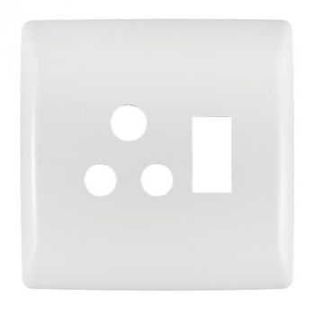 Crabtree 12091/601 Diamond Single STD Socket Switched Coverplate Horizontal