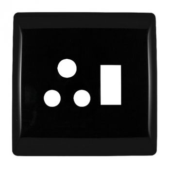 Crabtree 12091/608 Diamond Single STD Switched Socket Coverplate Horizontal