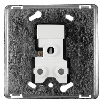 Crabtree 12151/001 Diamond Single Monoblock Socket 164-1 Switched on 4x4 Yoke Vertical