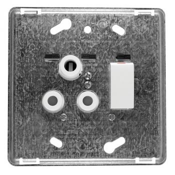 Crabtree 12161/001 Diamond Single Monoblock Socket 164-1 Switched on 4x4 Yoke