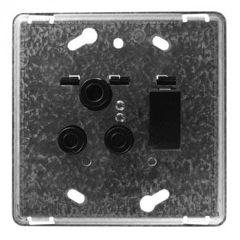 Crabtree 12161/008 Diamond Single Monoblock Socket 164-1 Switched on 4x4 Yoke