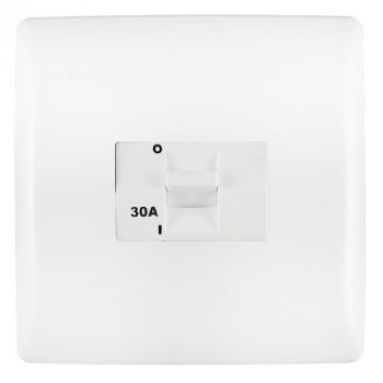 Crabtree 12230/601 Diamod Double-Pole 30A Isolator on 4x4 Yoke with Coverplate