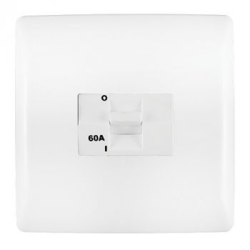Crabtree 12260/601 Diamond Double-Pole 60A Isolator on 4x4 Yoke with Coverplate