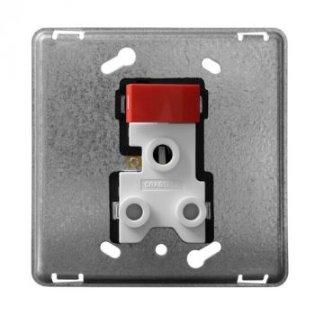 Crabtree 12301/013N Diamond STD Socket with Red Single Pole Switch