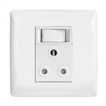 Crabtree 12311/111 Diamond Single Socket with Single Pole Switch