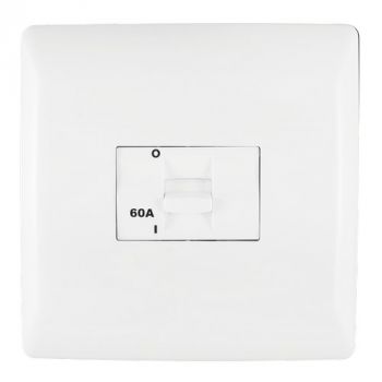 Crabtree 12360/601 Diamond Triple-pole 60A Isolator on 4x4 Yoke with Coverplate