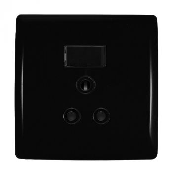 Crabtree 12455/608 Diamond Single Dedicated Socket 164-4 Switched on 4x4 yoke with Vertical Coverplate Vertical