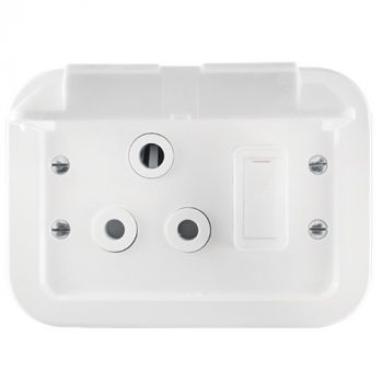 Crabtree 1460WP Classic Industrial Single STD164-1 Switched Socket on Weatherproof Surface Box