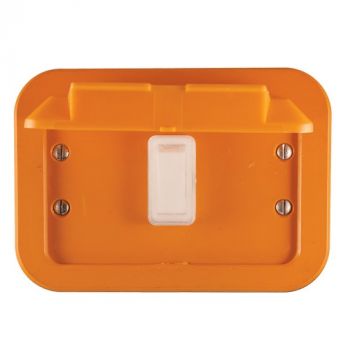 Crabtree 1461OR Classic Industrial 1 Lever 1 Way Switch on 119x83 Weatherproof Surface Box