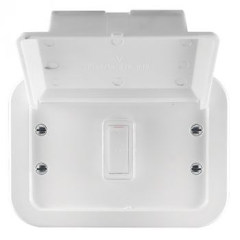 Crabtree 1461W Classic 1 Lever 1 Way Industrial Switch on 119x83 Weatherproof Surface Box