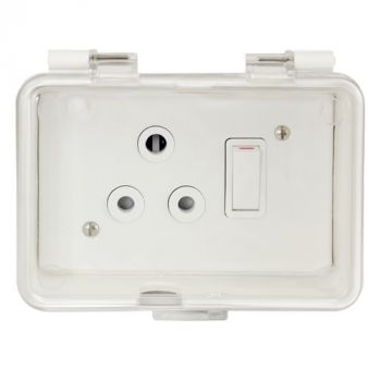 Crabtree 1471W Classic Industrial Single STD Socket 164-1 Switched on 137x84 Surface Box
