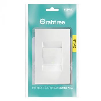Crabtree 15112/601P Topaz 1 Lever 2 Way Complete with Coverplate