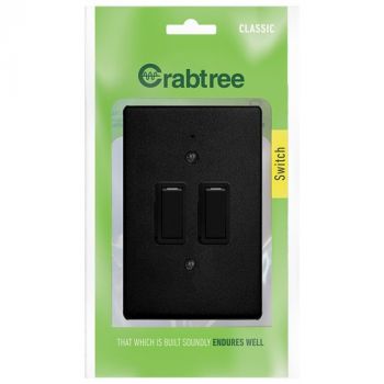 Crabtree 18011/428 Classic 2 Lever 1 Way Switch With Coverplate