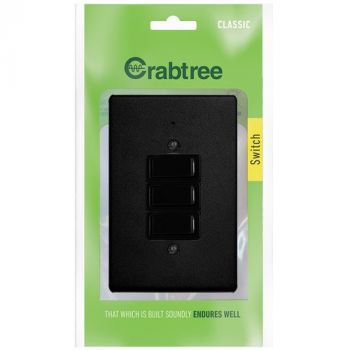 Crabtree 18012/428 Classic 3 Lever 1 Way Switch With Coverplate