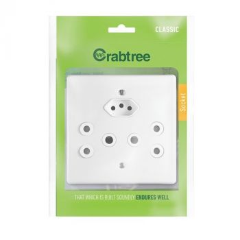 Crabtree 18019/101 Classic Cyclopes Combo Socket with Coverplate