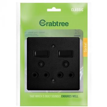 Crabtree 18063/428 Classic Double Switched Socket With Coverplate