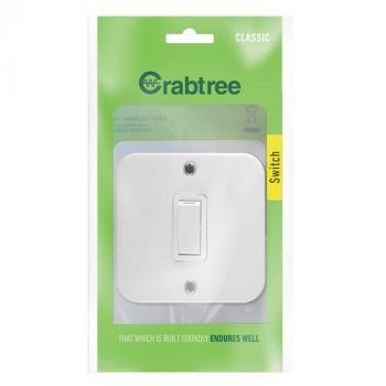 Crabtree 18080/101 Classic Industrial 1 Lever 1 Way Switch on Surface Box