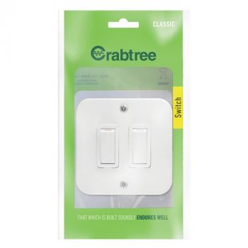 Crabtree 18081/101 Classic Industrial 2 Lever 1 Way Switch on Surface Box