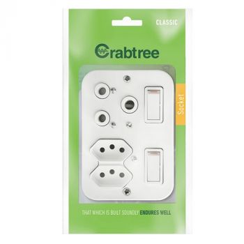 Crabtree 18087/101 Classic Industrial Combo Socket 1x164-1+2x164-2