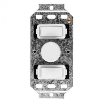 Crabtree 1965/001 Classic 2 or 3 Lever LED Press On/Off, Rotary Smart Dimmer without Coverplate 225W