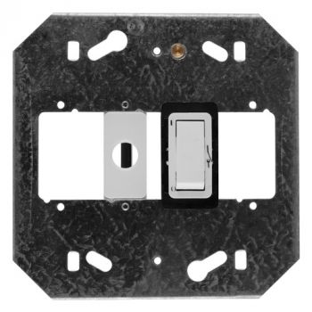 Crabtree 2435/2460/6894 Classic 1 Lever Double Pole Switch with Cord-grip on 4x4 Yoke