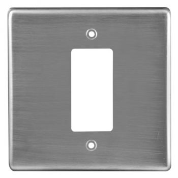 Crabtree 2444/511 Classic Isolator Steel Coverplate