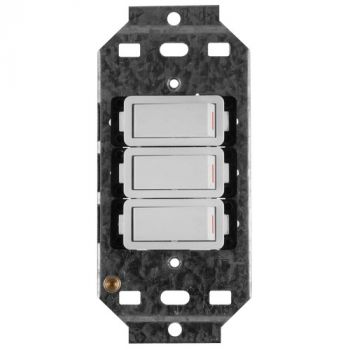 Crabtree 2473P Classic 3 Lever 3x1 Way Switch on Yoke