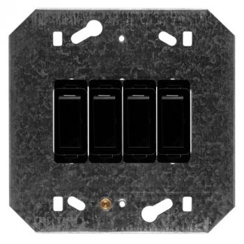 Crabtree 2474/008 Classic 4 Lever 4x1 Way Switch on 4X4 Yoke