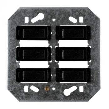 Crabtree 2479/008 Classic 6 Lever 6x1 Way Switch on 4x4 Yoke