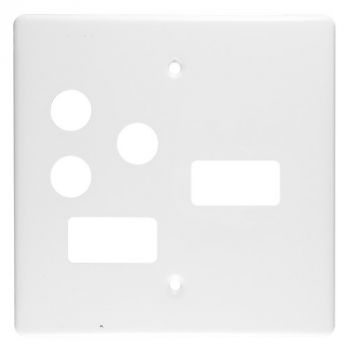 Crabtree 2482/101 Classic Mixed 1 Lever Switched STD Steel Socket Coverplate