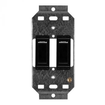 Crabtree 2573/008 Classic 2 Lever 2x2 Way Switch on 2x4 Yoke