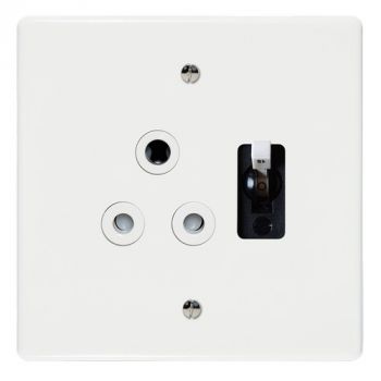Crabtree 6377/15A Classic Single STD Socket with Single Pole 15A Circuit Breaker