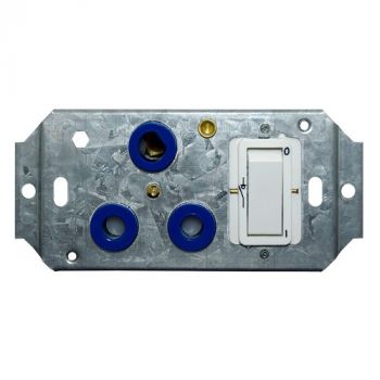 Crabtree 6396HD/721 Classic Single Dedicated 164-4 Blue Double Pole Switched White on Yoke