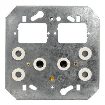 Crabtree 6398/100 Classic Double Separate Socket 164-1 Modules Unswitched on 4x4 Yoke