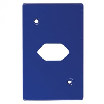 Crabtree 6526/107 Classic Single Slimline Unswitched Socket Steel Coverplate