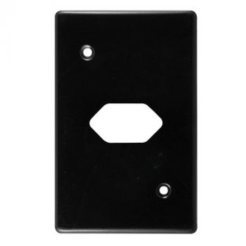 Crabtree 6526/108 Classic Single Slimline Socket Unswitched Steel Coverplate