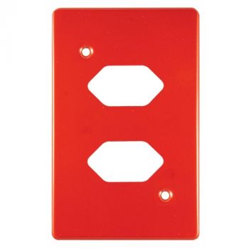 Crabtree 6527/103 Classic Double Slimline Unswitched Steel Socket Coverplate