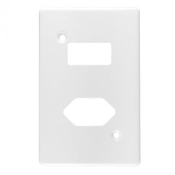 Crabtree 6528/101P Classic Single Slimline Switched Steel Socket Coverplate