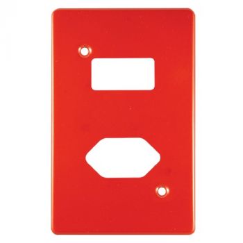 Crabtree 6528/103 Classic Single Slimline Switched Socket Steel Coverplate