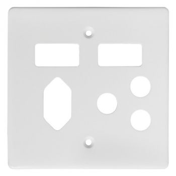Crabtree 6529/101P Classic Combo 1x164-1 plus 1x164-2 Switched Steel Socket Coverplate