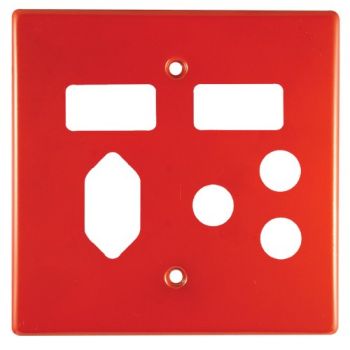 Crabtree 6529/103 Classic Combo 1x164-1 plus 1x164-2 Switched Steel Socket Coverplate
