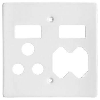 Crabtree 6530/101P Classic Combo Socket Coverplate